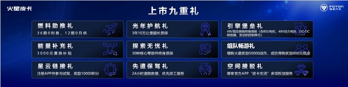 大+省油+豪华智能 福田火星皮卡正式上市 11.68万元起售