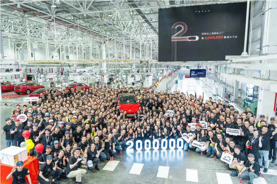 特斯拉上海工厂打造200万辆整车，零件本土化率达95%