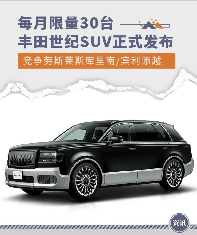 丰田世纪SUV正式发布 起售价约124万人民币
